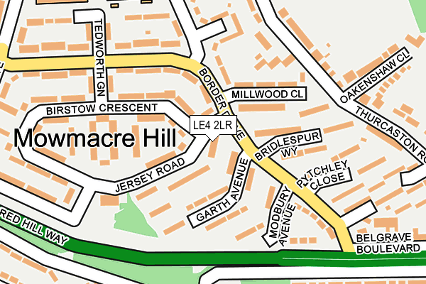 LE4 2LR map - OS OpenMap – Local (Ordnance Survey)