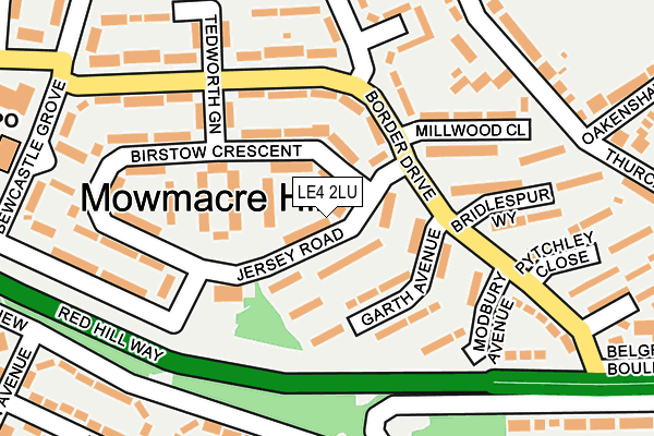 LE4 2LU map - OS OpenMap – Local (Ordnance Survey)