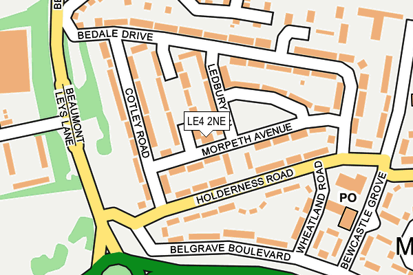 LE4 2NE map - OS OpenMap – Local (Ordnance Survey)