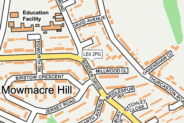 LE4 2PG map - OS OpenMap – Local (Ordnance Survey)