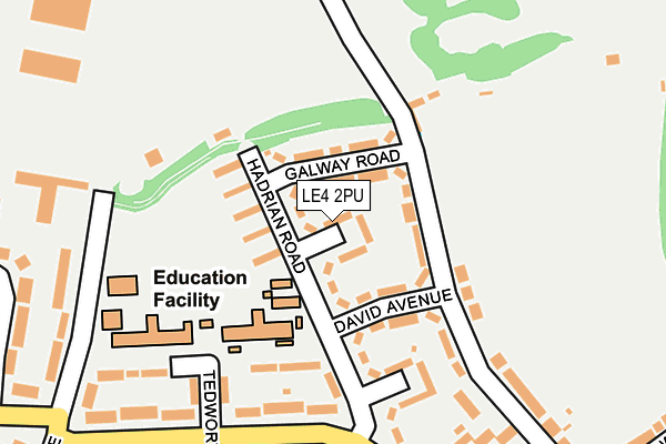 LE4 2PU map - OS OpenMap – Local (Ordnance Survey)