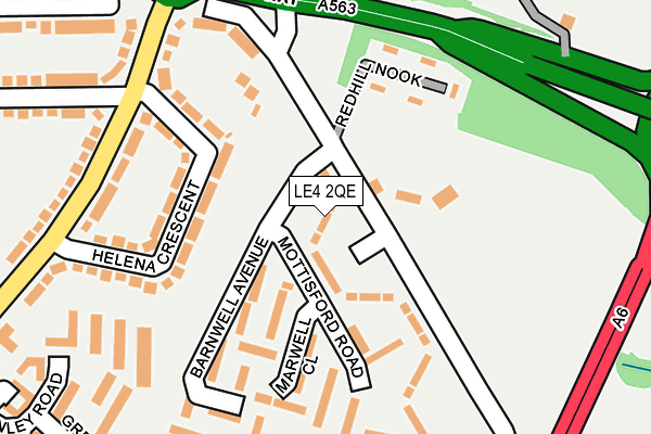 LE4 2QE map - OS OpenMap – Local (Ordnance Survey)