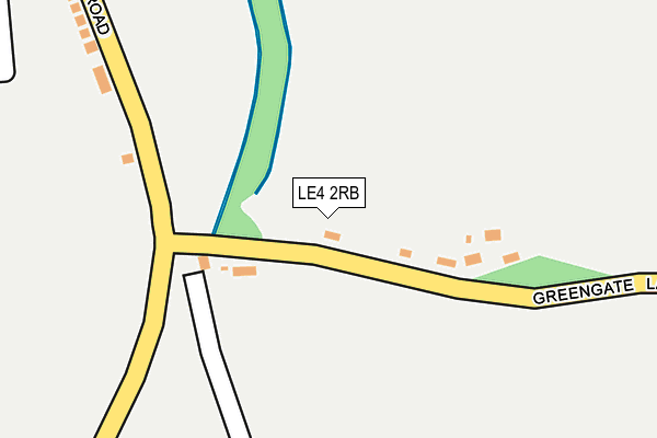 LE4 2RB map - OS OpenMap – Local (Ordnance Survey)