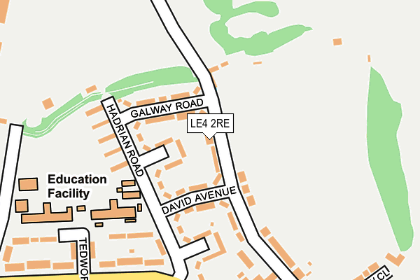 LE4 2RE map - OS OpenMap – Local (Ordnance Survey)