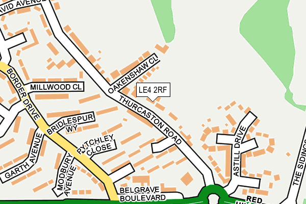 LE4 2RF map - OS OpenMap – Local (Ordnance Survey)