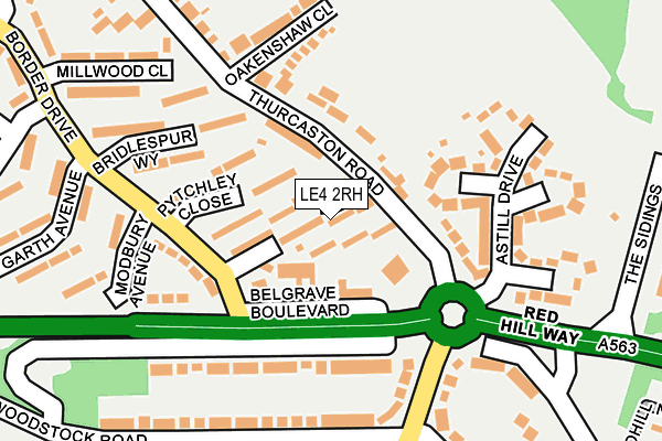 LE4 2RH map - OS OpenMap – Local (Ordnance Survey)