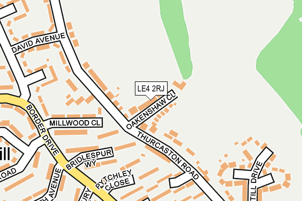 LE4 2RJ map - OS OpenMap – Local (Ordnance Survey)