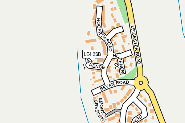 LE4 2SB map - OS OpenMap – Local (Ordnance Survey)