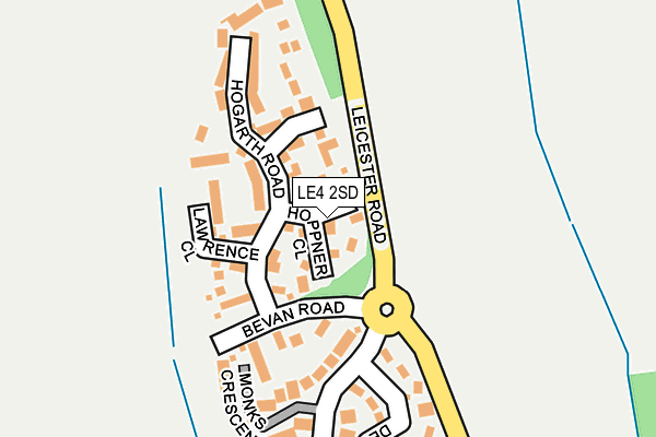 LE4 2SD map - OS OpenMap – Local (Ordnance Survey)