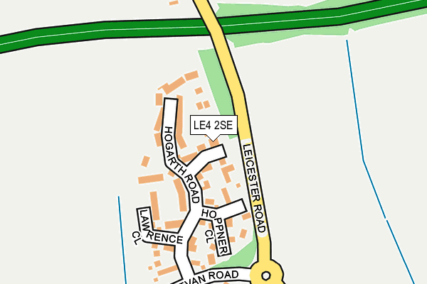 LE4 2SE map - OS OpenMap – Local (Ordnance Survey)