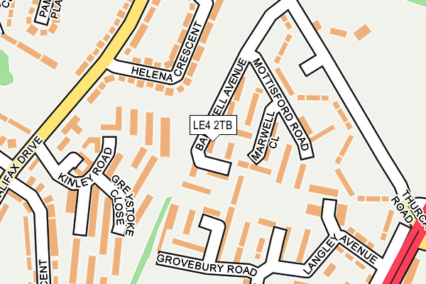 LE4 2TB map - OS OpenMap – Local (Ordnance Survey)