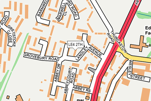 LE4 2TH map - OS OpenMap – Local (Ordnance Survey)