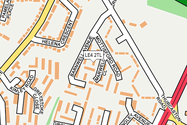 LE4 2TL map - OS OpenMap – Local (Ordnance Survey)