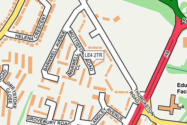 LE4 2TR map - OS OpenMap – Local (Ordnance Survey)