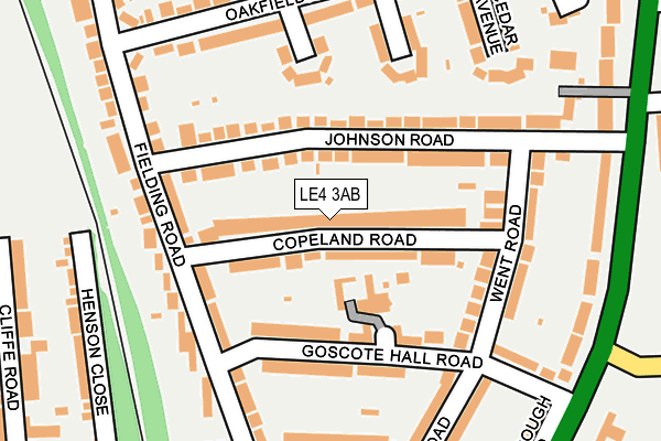 LE4 3AB map - OS OpenMap – Local (Ordnance Survey)