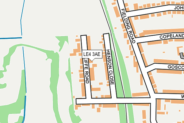 LE4 3AE map - OS OpenMap – Local (Ordnance Survey)