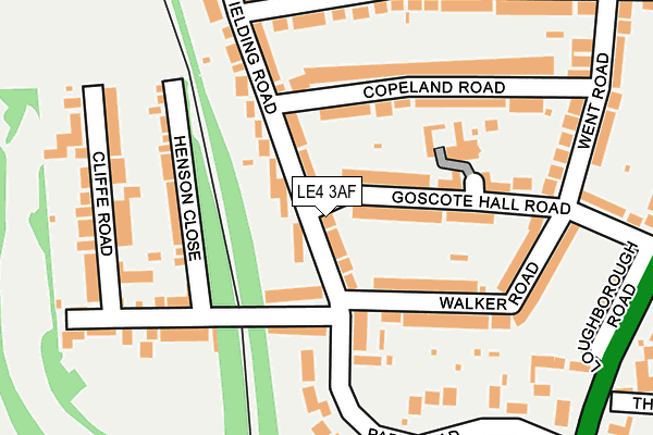 LE4 3AF map - OS OpenMap – Local (Ordnance Survey)