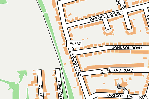 LE4 3AG map - OS OpenMap – Local (Ordnance Survey)