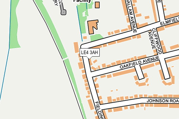 LE4 3AH map - OS OpenMap – Local (Ordnance Survey)