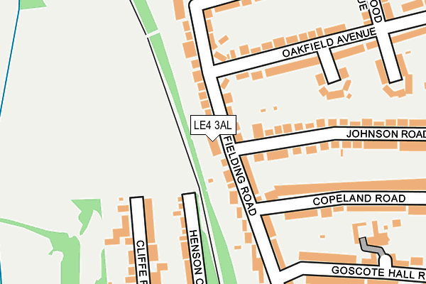 LE4 3AL map - OS OpenMap – Local (Ordnance Survey)