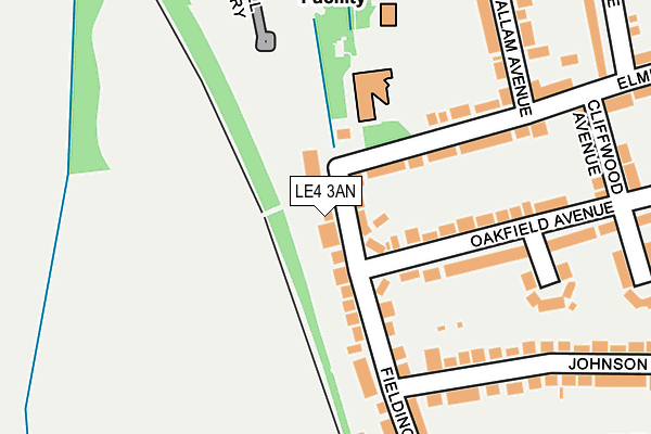 LE4 3AN map - OS OpenMap – Local (Ordnance Survey)