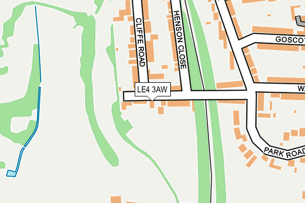 LE4 3AW map - OS OpenMap – Local (Ordnance Survey)