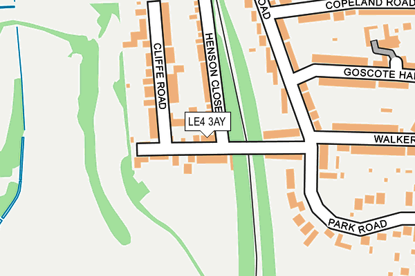 LE4 3AY map - OS OpenMap – Local (Ordnance Survey)
