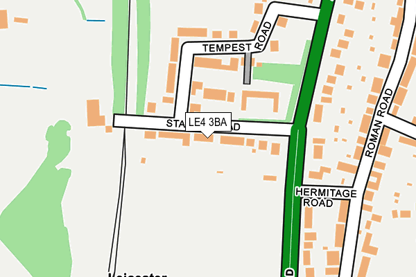 LE4 3BA map - OS OpenMap – Local (Ordnance Survey)
