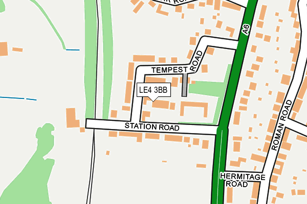 LE4 3BB map - OS OpenMap – Local (Ordnance Survey)