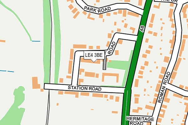 LE4 3BE map - OS OpenMap – Local (Ordnance Survey)