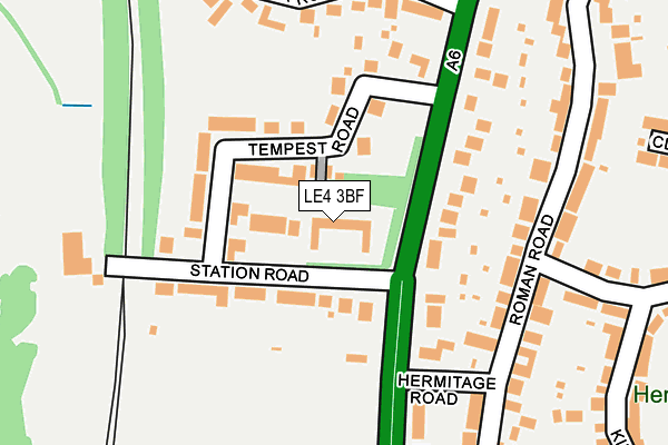 LE4 3BF map - OS OpenMap – Local (Ordnance Survey)