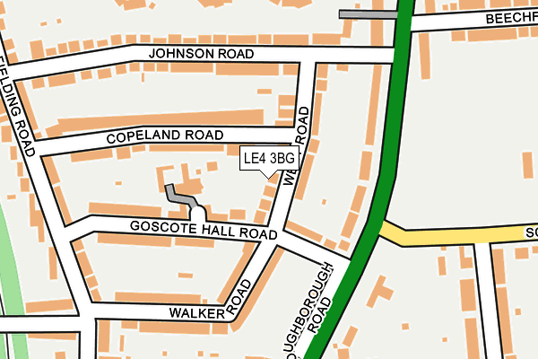 LE4 3BG map - OS OpenMap – Local (Ordnance Survey)