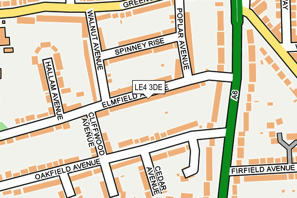 LE4 3DE map - OS OpenMap – Local (Ordnance Survey)