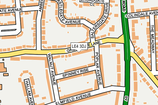 LE4 3DJ map - OS OpenMap – Local (Ordnance Survey)
