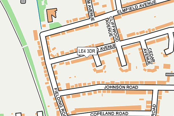 LE4 3DR map - OS OpenMap – Local (Ordnance Survey)