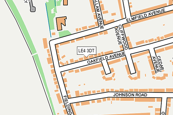 LE4 3DT map - OS OpenMap – Local (Ordnance Survey)