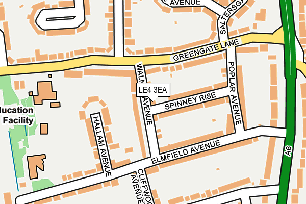 LE4 3EA map - OS OpenMap – Local (Ordnance Survey)