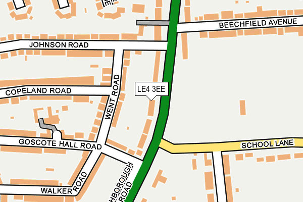 LE4 3EE map - OS OpenMap – Local (Ordnance Survey)