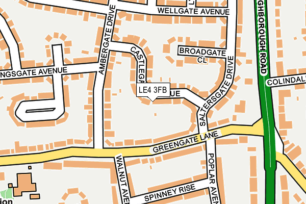 LE4 3FB map - OS OpenMap – Local (Ordnance Survey)