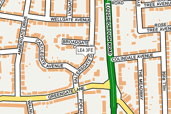 LE4 3FE map - OS OpenMap – Local (Ordnance Survey)