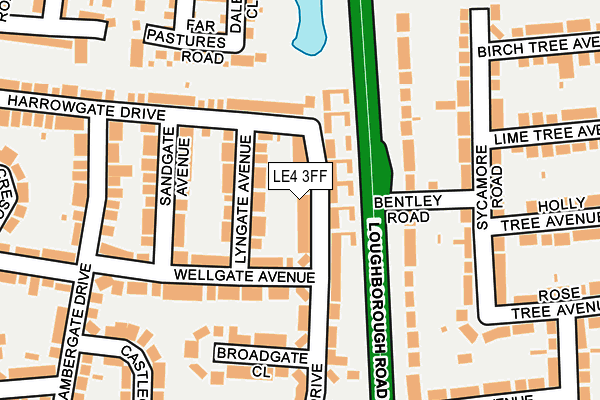 LE4 3FF map - OS OpenMap – Local (Ordnance Survey)