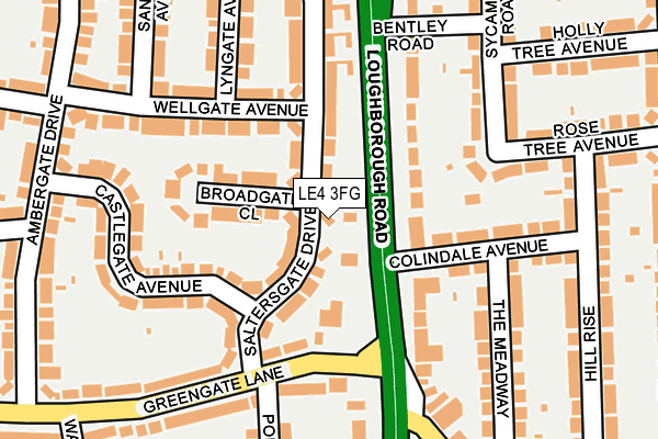 LE4 3FG map - OS OpenMap – Local (Ordnance Survey)