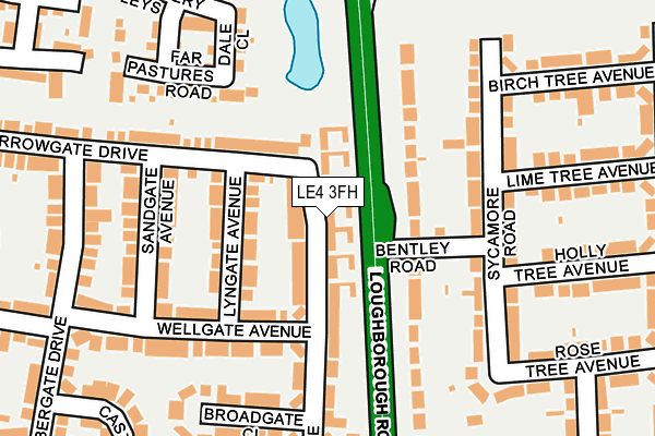 LE4 3FH map - OS OpenMap – Local (Ordnance Survey)