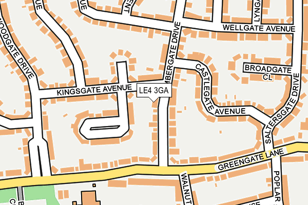 LE4 3GA map - OS OpenMap – Local (Ordnance Survey)