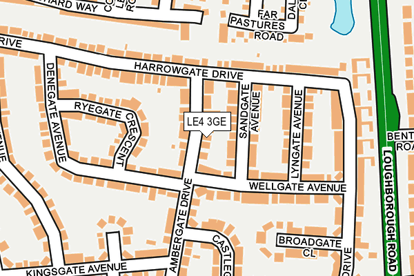 LE4 3GE map - OS OpenMap – Local (Ordnance Survey)