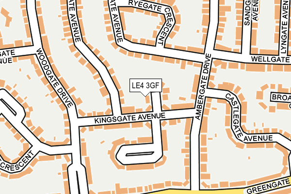 LE4 3GF map - OS OpenMap – Local (Ordnance Survey)
