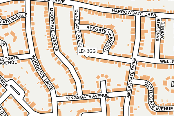 LE4 3GG map - OS OpenMap – Local (Ordnance Survey)