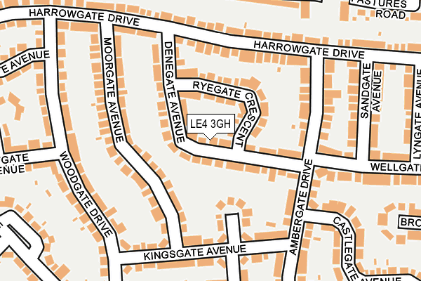 LE4 3GH map - OS OpenMap – Local (Ordnance Survey)