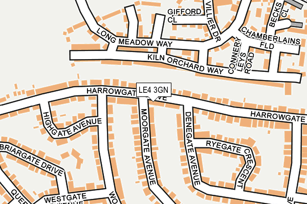 LE4 3GN map - OS OpenMap – Local (Ordnance Survey)