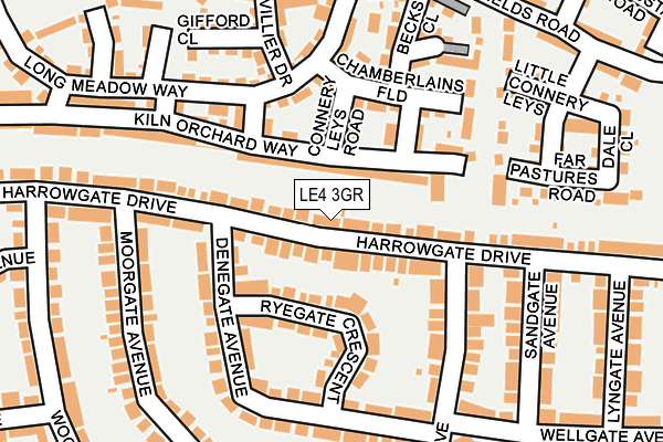 LE4 3GR map - OS OpenMap – Local (Ordnance Survey)